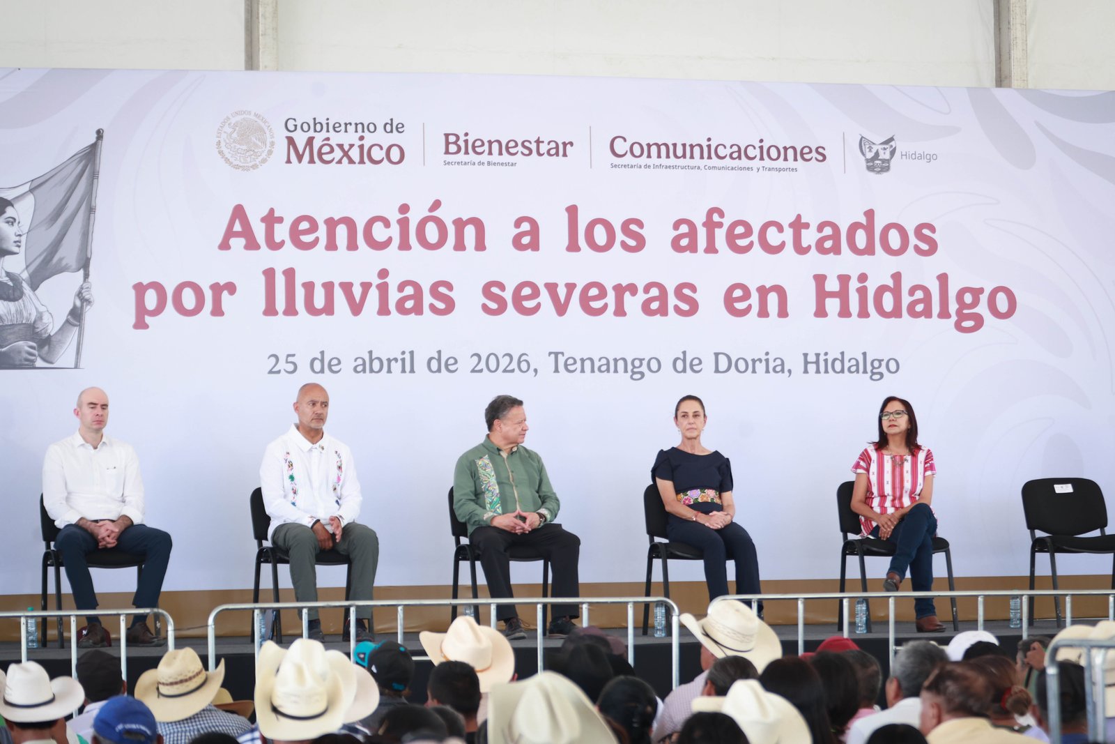 Sheinbaum confirma reconstrucción de Hidalgo con 8 mil mdp